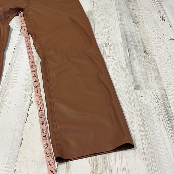 AG Adriano Goldschmied Alexxis Straight High- Rise Vintage Fit Leather Pants - Picture 13 of 14